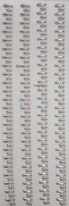 תמונה של מדבקות אבני קריסטל ארוך - עיטורים פסים כסף מק"ט GM1101
