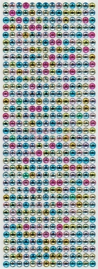 תמונה של מדבקות אבני קריסטל ארוך - עיגול צבעוני מק"ט: GM110