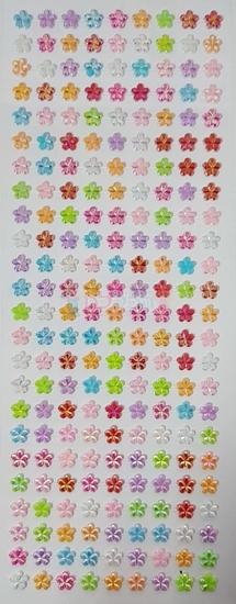 תמונה של מדבקות אבני קריסטל ארוך - שורות פרחים פנינה  מק"ט: GM141