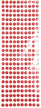 תמונה של מדבקות אבני קריסטל ארוך - עיגולים גדול אדום מק"ט: GM161