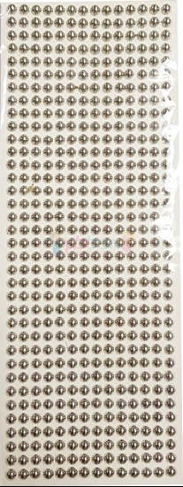 תמונה של מדבקות אבני קריסטל ארוך - עיגולים קטן כסף מק"ט: GM166