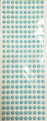 תמונה של מדבקות אבני קריסטל ארוך - עיגולים גדול תכלת מק"ט: GM177