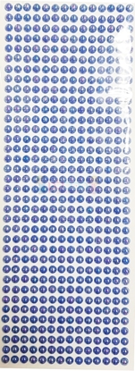 תמונה של מדבקות אבני קריסטל ארוך - עיגולים קטן כחול מק"ט: GM182