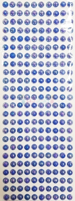 תמונה של מדבקות אבני קריסטל ארוך - עיגולים גדול כחול מק"ט: GM183