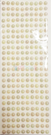 תמונה של מדבקות אבני קריסטל ארוך - עיגולים בינוני פנינה מק"ט: GM174
