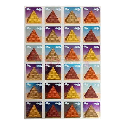 תמונה של מדבקות פירמידות מטלי 10 דף