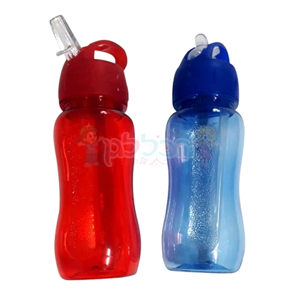 תמונה של בקבוק פלסטיק צבעוני שקוף קש קשיח נפתח