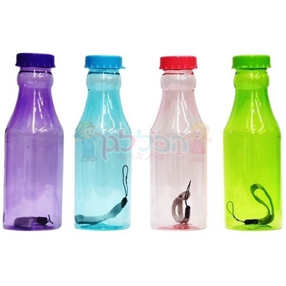 תמונה של בקבוק פלסטיק צבעוני עם שרוך