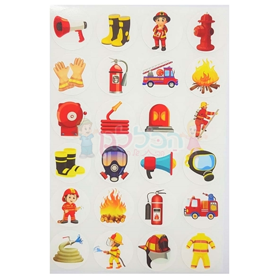 תמונה של מדבקות לג בעומר מכבי אש קוטר 10 דף