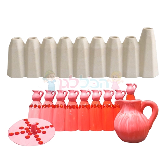 תמונה של חנוכיה במבוק צבעים