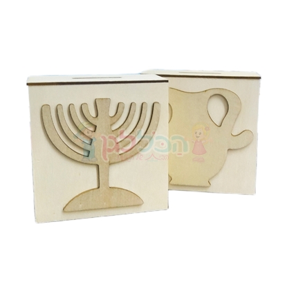 תמונה של קופת צדקה מעץ לצביעה