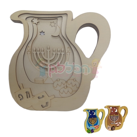 תמונה של תמונת עומק כד חנוכה לצביעה